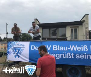 Festwagen des SV Blau Weiß Neschwitz - Festumzug 2018