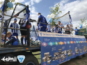 Festwagen des SV Blau Weiß Neschwitz - Festumzug 2018