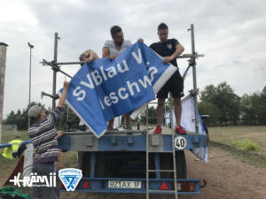 Festwagen des SV Blau Weiß Neschwitz - Festumzug 2018