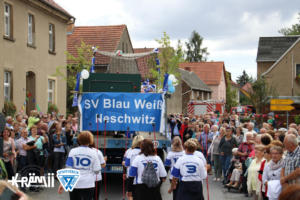 Festwagen des SV Blau Weiß Neschwitz - Festumzug 2018